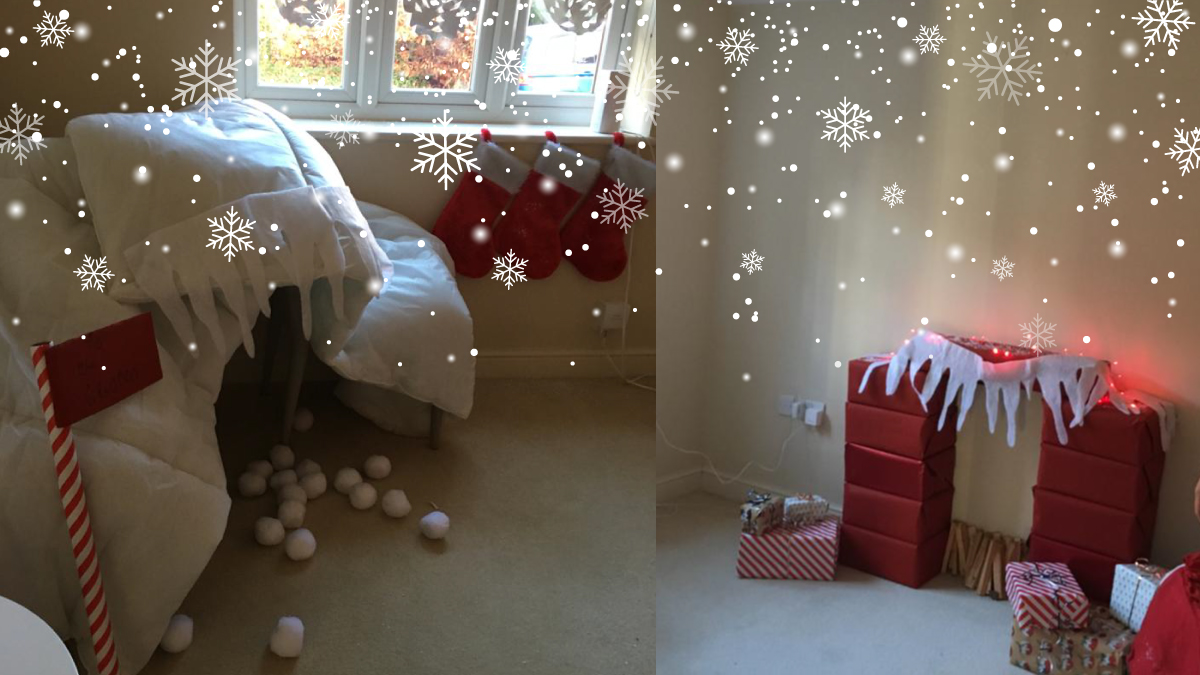 Creation of an at-home Santa's grotto