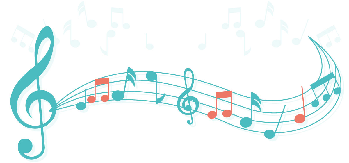 Illustration of musical notes