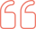 Orange open quotation marks icon